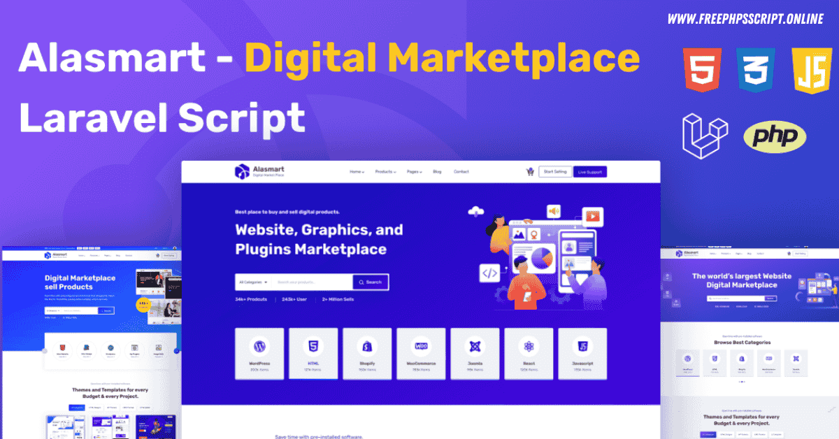 Alasmart v4.1.1 – Digital Product Download Marketplace Laravel Script 2025